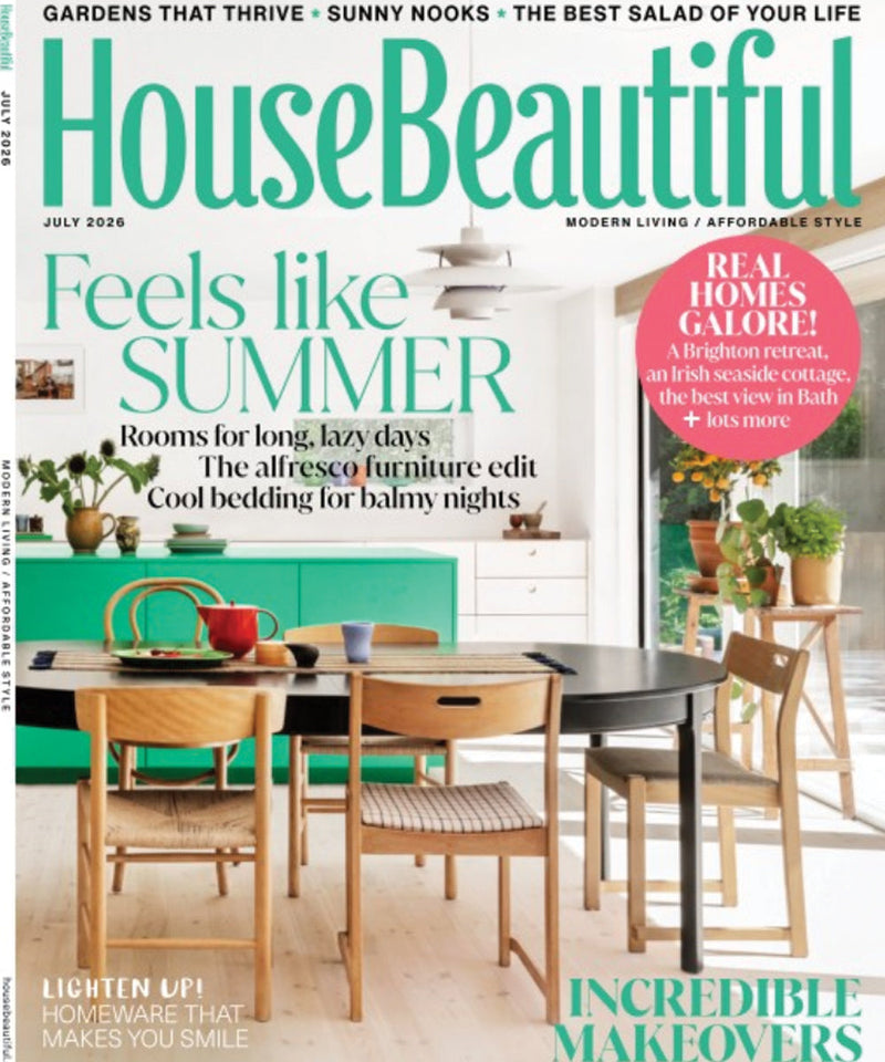 The cover of August 2026 edition of House Beautiful Magazine