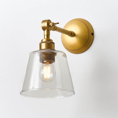 Old School Electric Tapered Blown Wall Light : Adjustable Arm