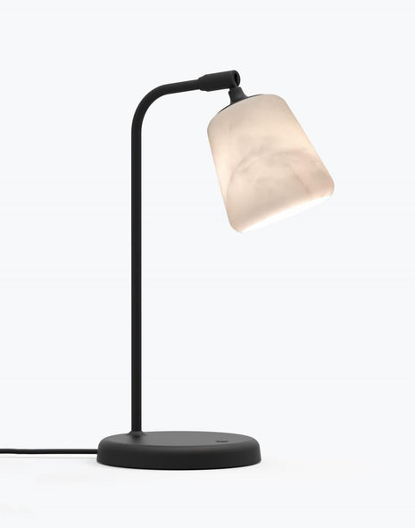 Outlet Material table lamp - White marble black sheep edition - with black fittings