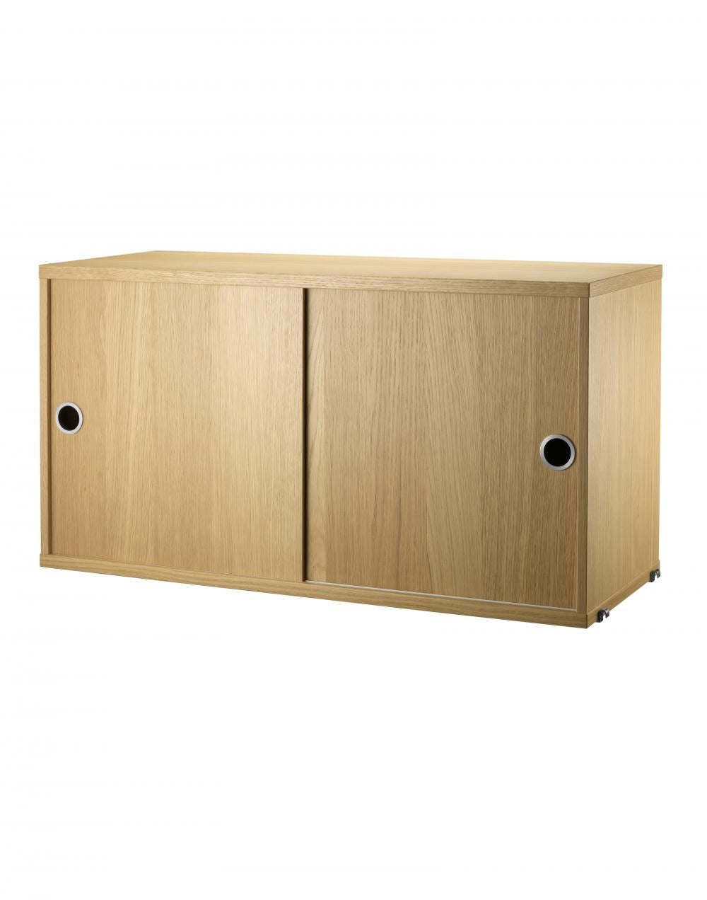 String Furniture String Cabinet with Sliding Doors
