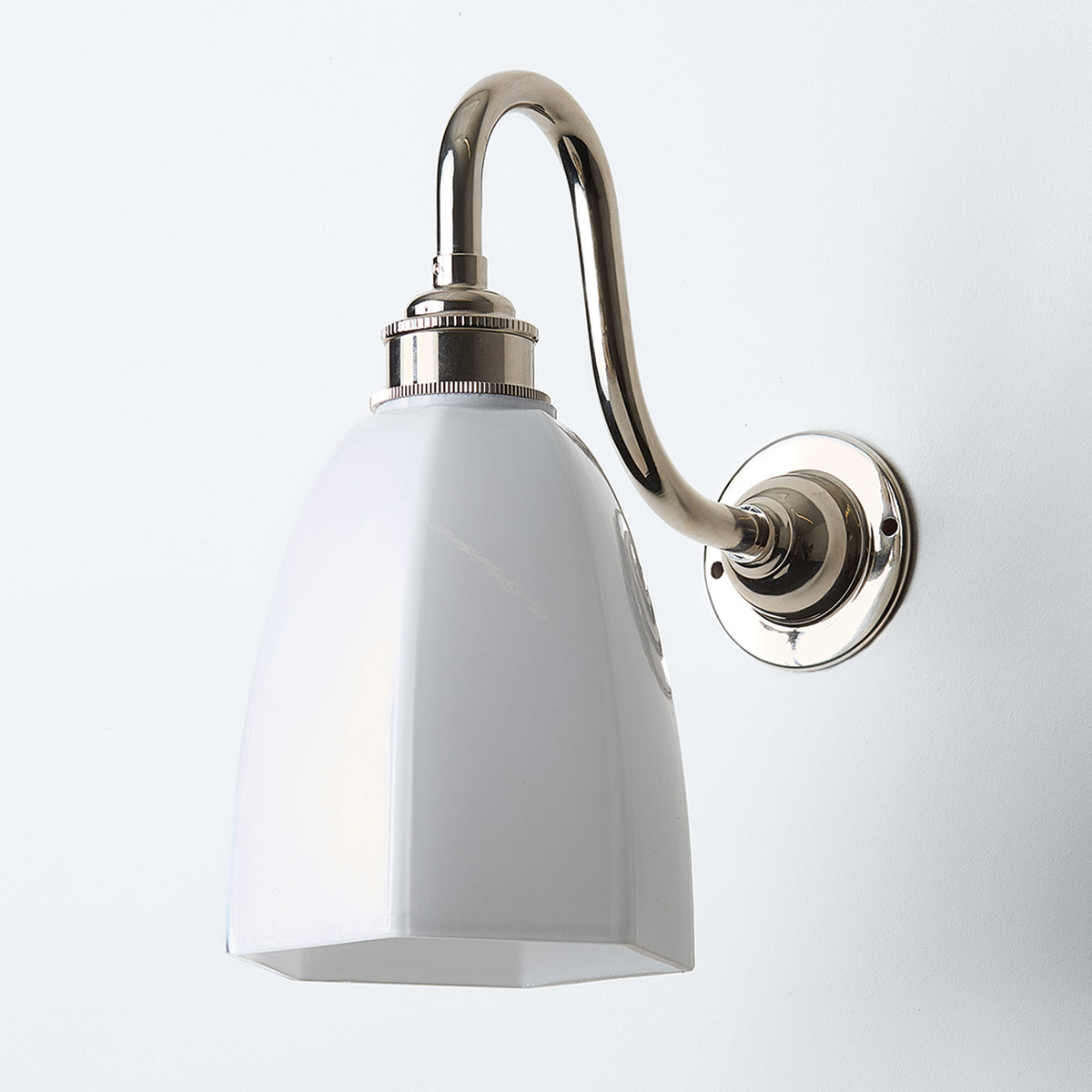 Old School Electric Gatsby Wall Light : Swan Arm : Bathroom Version