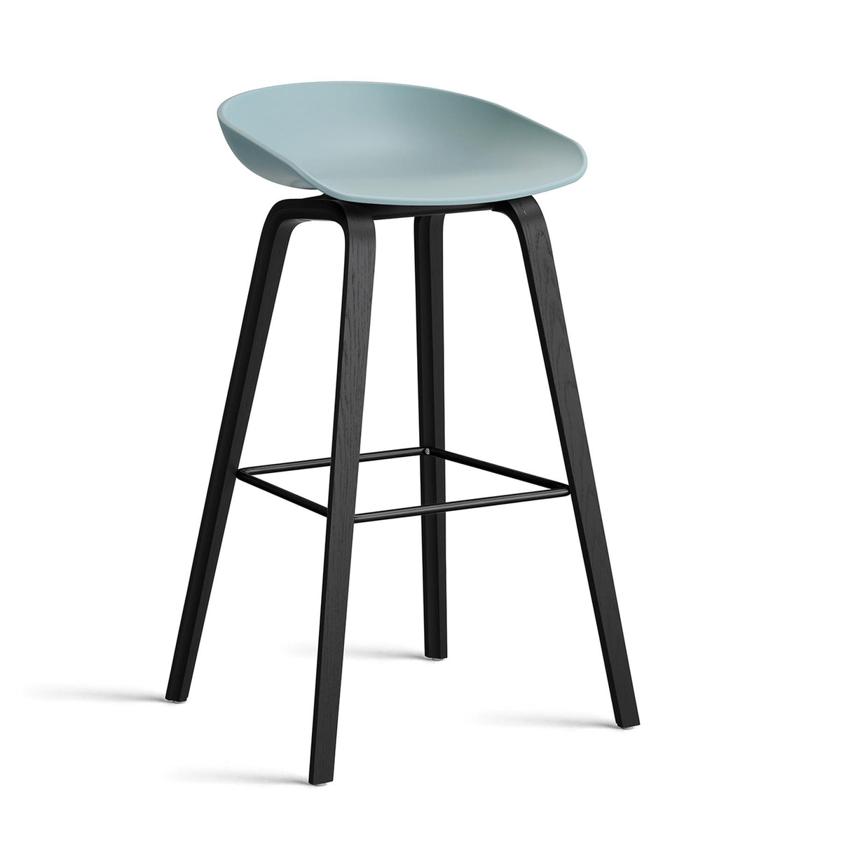 HAY About a Stool 32 Standard Gliders Bar Stool, Black Footrest