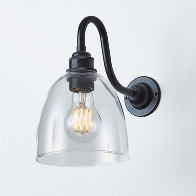 Old School Electric Bell Wall Light : Swan Arm : Bathroom Version