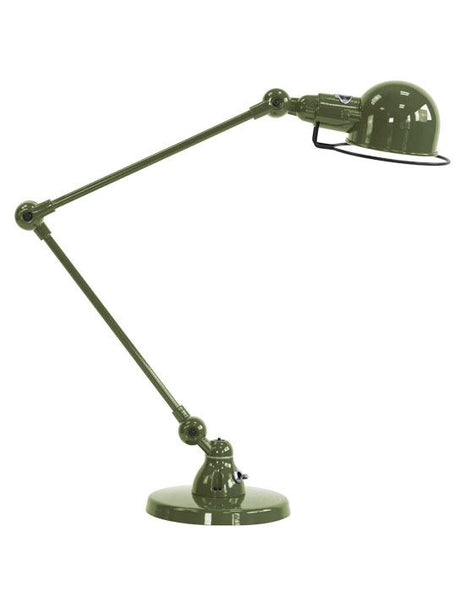 Outlet Jielde Signal Two Arm Desk Lamp - Olive Green, Gloss