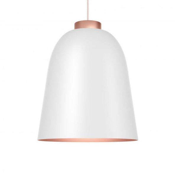 Ex-Display Shapes Summera Pendant Light - Large White & Rose Gold, Rose Gold Fittings