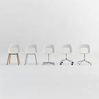 HAY Layout Chair 142 with 5 Star Swivel Wheel Base and Gas Lift