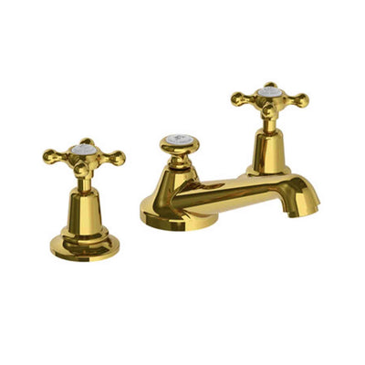 Lefroy Brooks CH1220 Classic Three Hole Basin Mixer with Connaught Handwheels and Pop-Up Waste