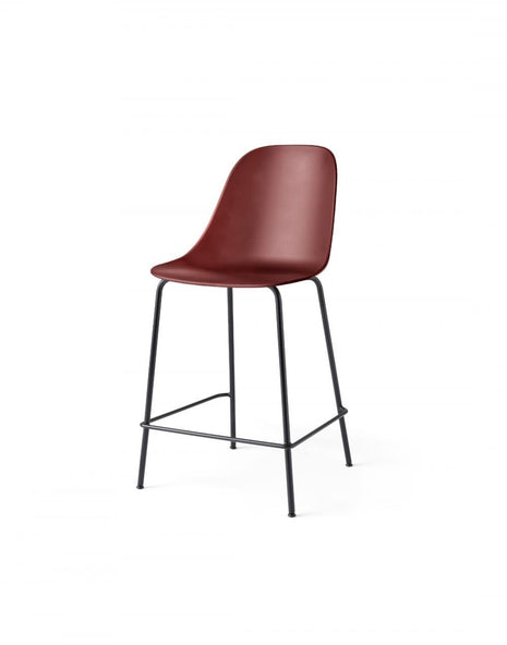 Outlet Audo Copenhagen Harbour Side Stool - Un-upholstered - Black Steel / Burnt Red, Kitchen Counter Stool