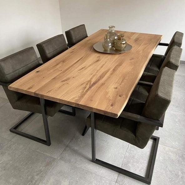 Outlet Massif Dining Table - Natural oiled oak, Length : 270cm - Wavy 'live' edge