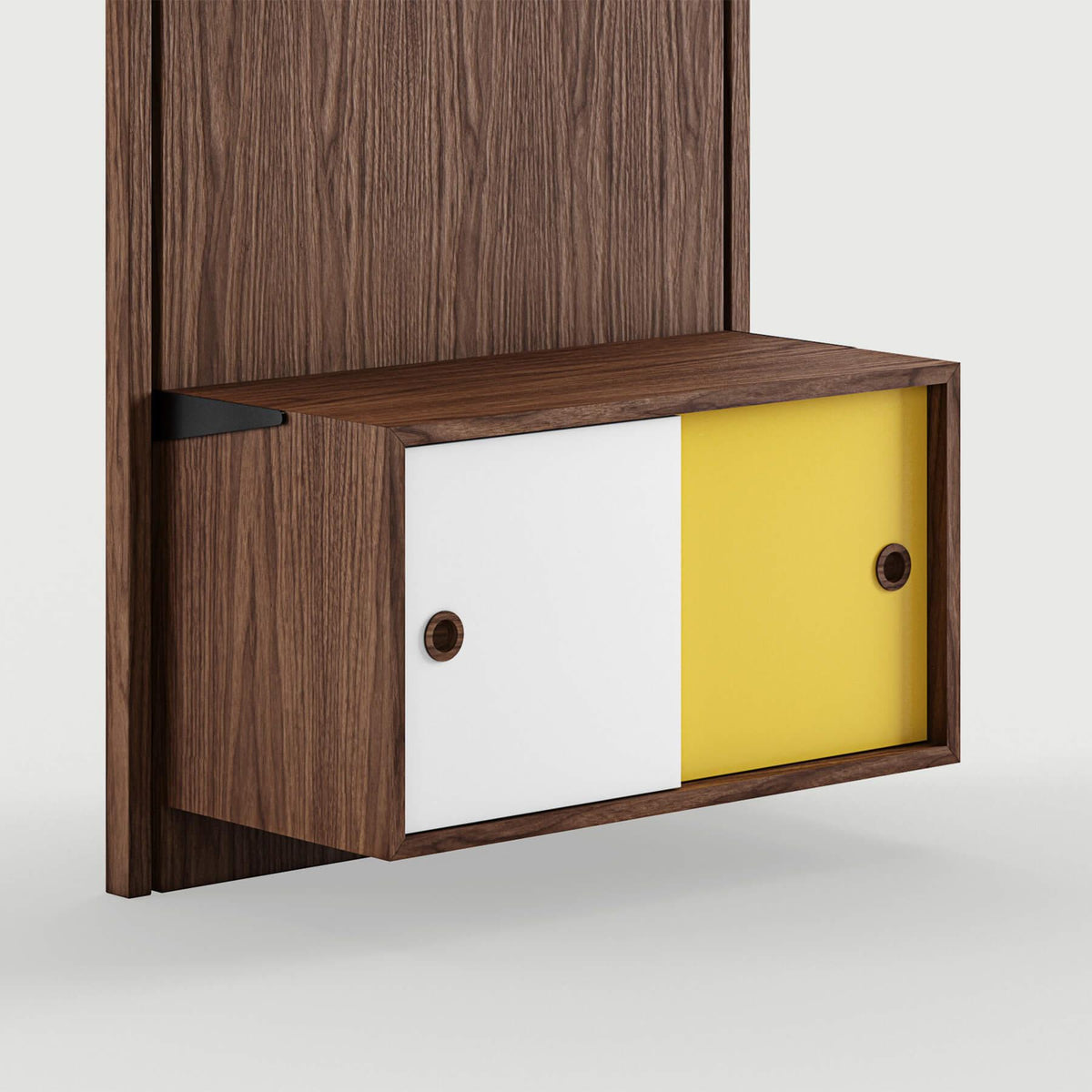 Finn Juhl Small Cabinet with Sliding Door for Panel System