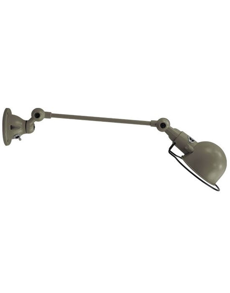 Outlet Jielde Signal One Arm Adjustable Wall Light - Khaki, Gloss, Integral Switch On Wall Base