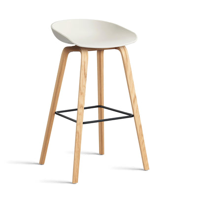 HAY About a Stool 32 Standard Gliders Bar Stool, Black Footrest