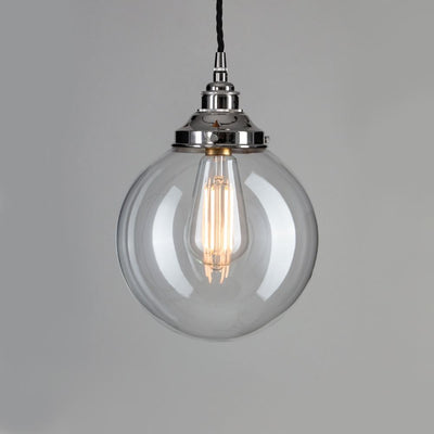 Outlet Old School Electric Globe Blown Glass Pendant Light