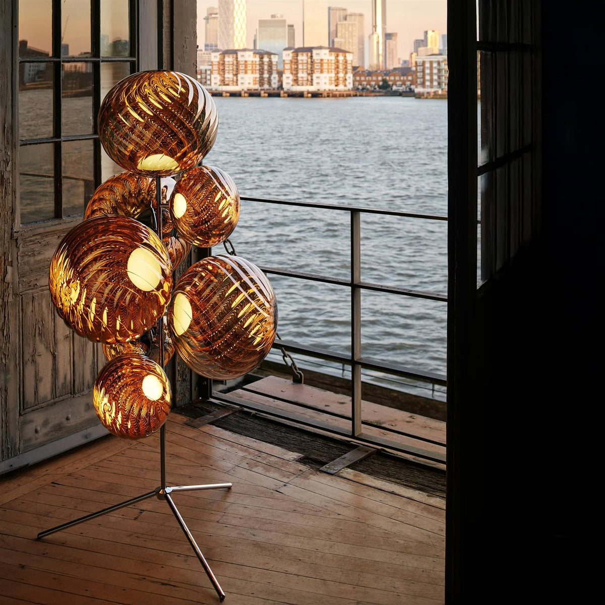 Tom Dixon Whirl LED Floor Chandelier