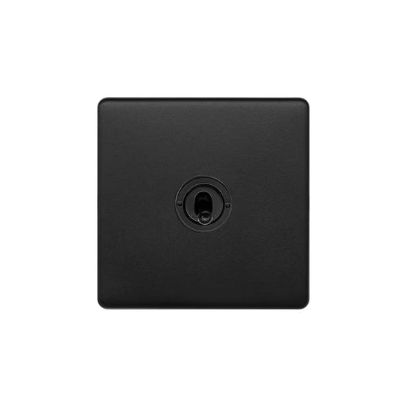 Soho Lighting Camden Collection Matt Black 20A 1 Gang Intermediate Toggle Switch