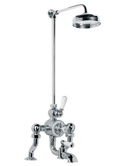 Lefroy Brooks GD8822 Godolphin Exposed Bath Shower Mixer with Riser Kit, 8