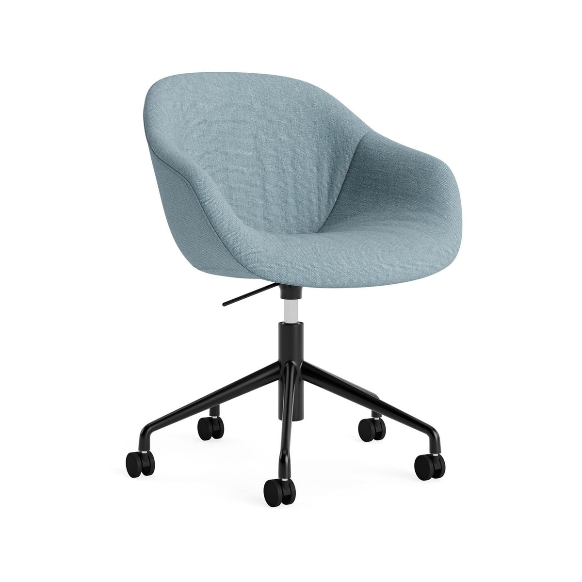 HAY AAC 253 Chair, Soft Upholstery - 5 Star Swivel Base, Gas Lift and Wheels