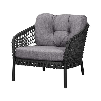 Outlet Cane-line Ocean Garden Lounge Chair - Dark Grey, Dark Grey Cushion