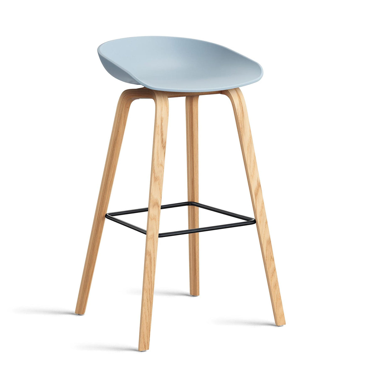 HAY About a Stool 32 Standard Gliders Bar Stool, Black Footrest