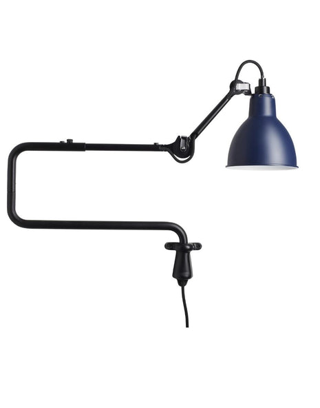 Outlet Lampe Gras 303 Wall Light - Blue Shade, Round