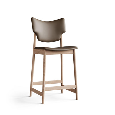Eikund Veng Breakfast Bar Stool - White Oiled Oak with Ultra Safari 41586