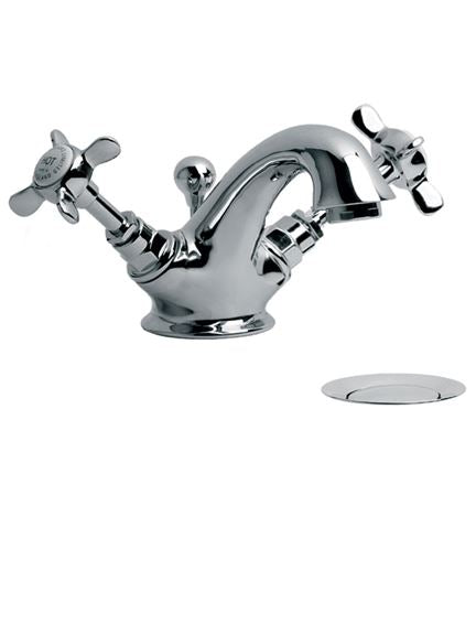 Lefroy Brooks LB1189 Classic Basin Monobloc Mixer with Pop-Up Waste