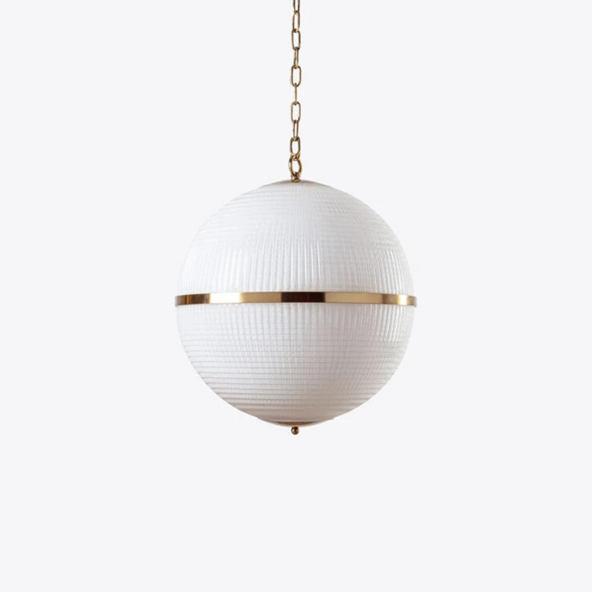 Pure White Lines Parisian Globe Pendant Light