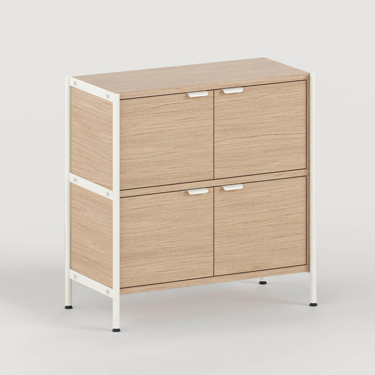 TIPTOE Unit Shelf Level 2 with Stacked Doors Shelf