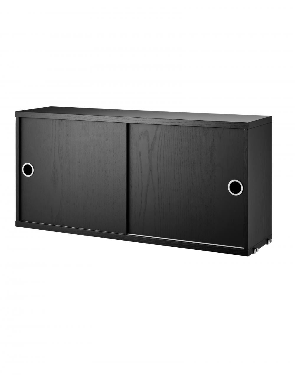 String Furniture String Cabinet with Sliding Doors