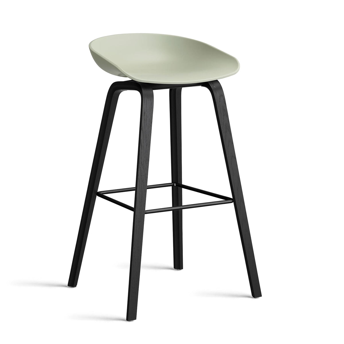 HAY About a Stool 32 Standard Gliders Bar Stool, Black Footrest