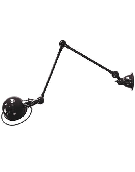 B-Stock Jielde Loft Two Arm Wall Light - Black, Matt, Hardwired (No Switch)