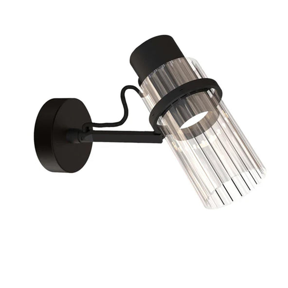 Outlet TOOY Lei Wall Light - Sand Black, Clear Glass, GU10 Fitting