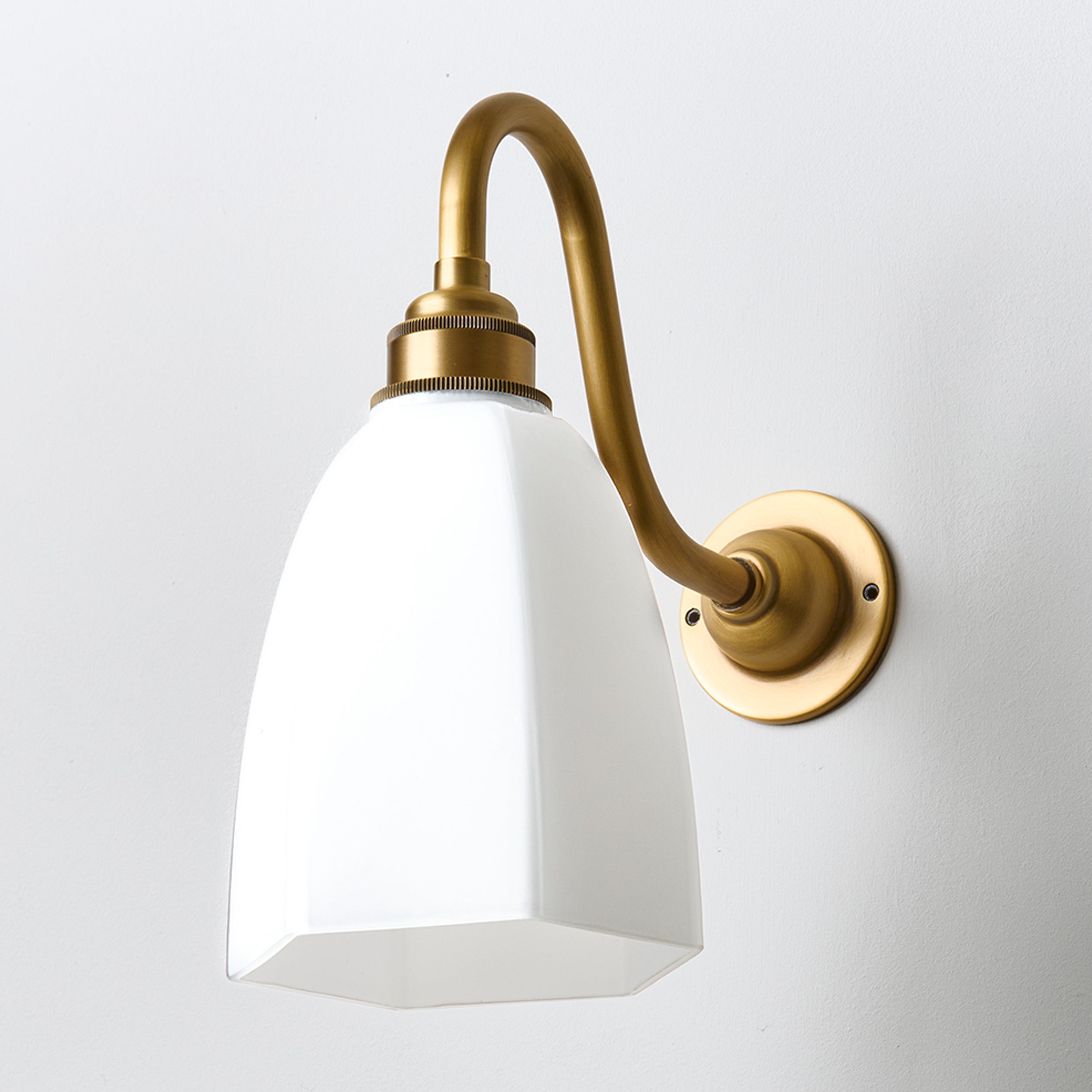Old School Electric Gatsby Wall Light : Swan Arm : Bathroom Version
