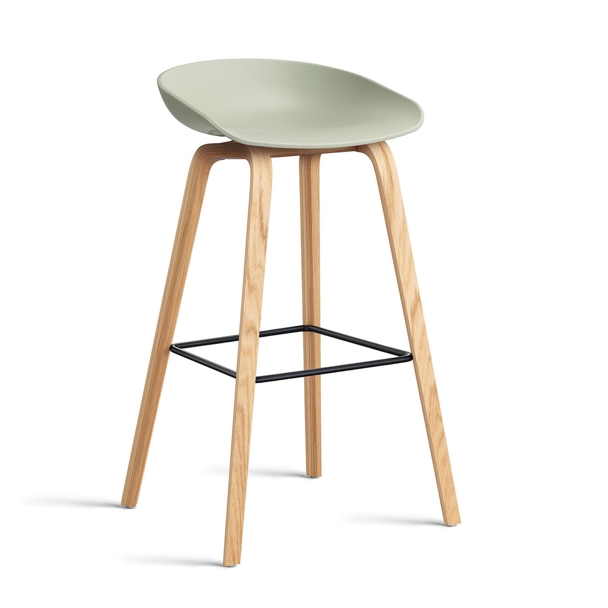 HAY About a Stool 32 Standard Gliders Bar Stool, Black Footrest