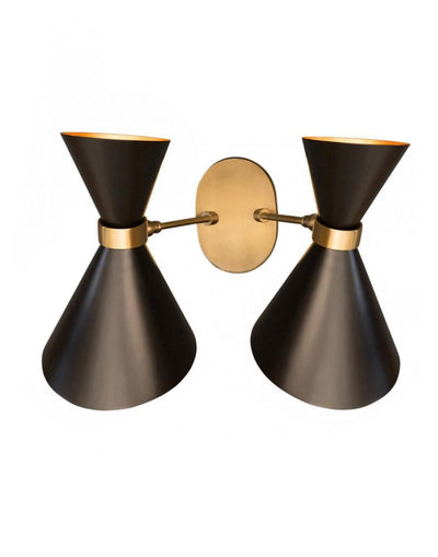 Outlet Peggy up & down twin wall lamp - Black