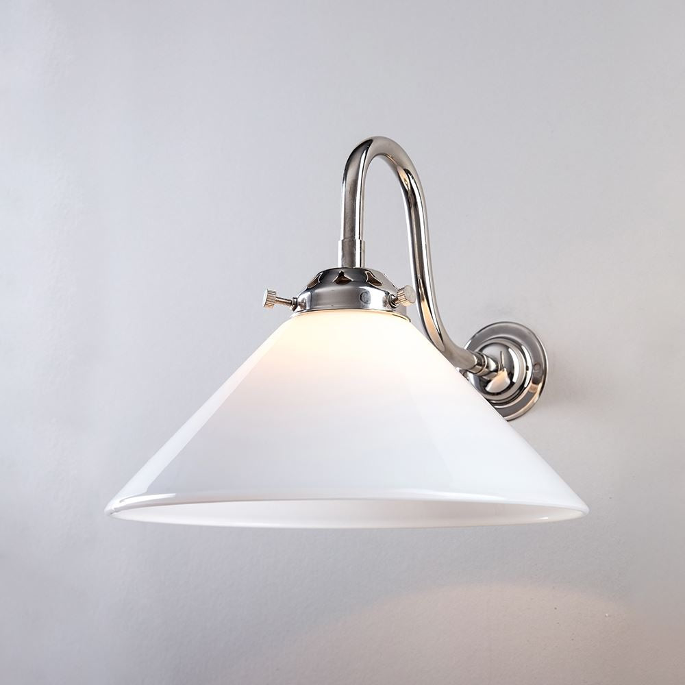 Outlet Old School Electric B22 Conical Glass Wall Light