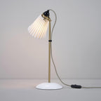 Original BTC Hector Pleat Medium Brass Table Lamp