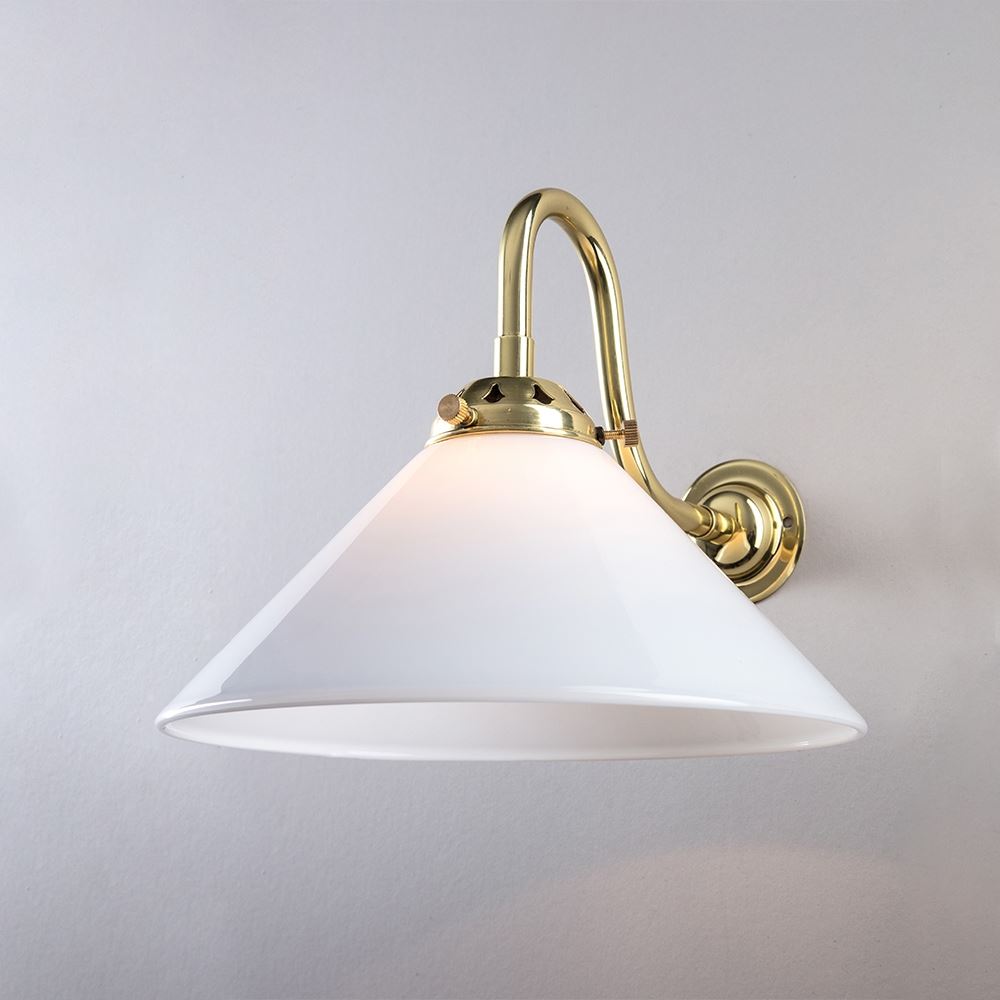 Outlet Old School Electric B22 Conical Glass Wall Light