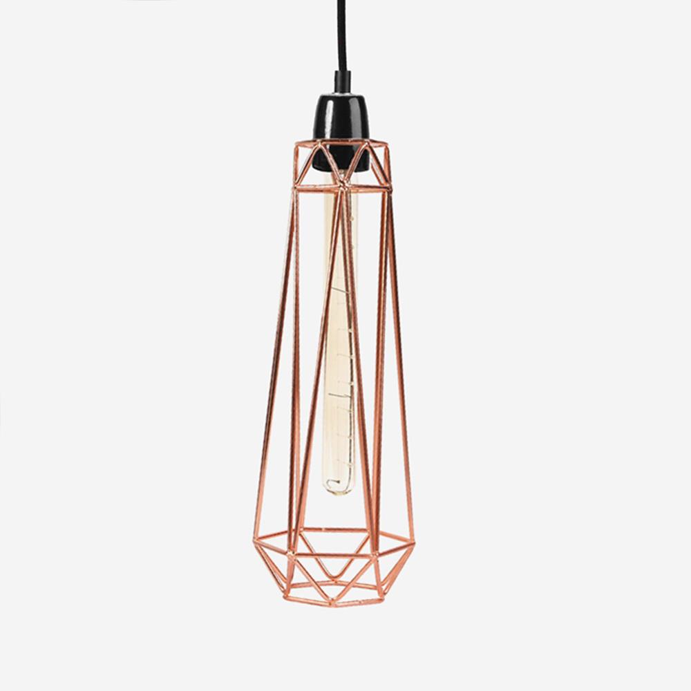 Outlet Diamond Cage Pendant Light with FREE Filament Bulb