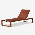 Outlet Case Furniture Eos Cushioned Sun Lounger - Rust