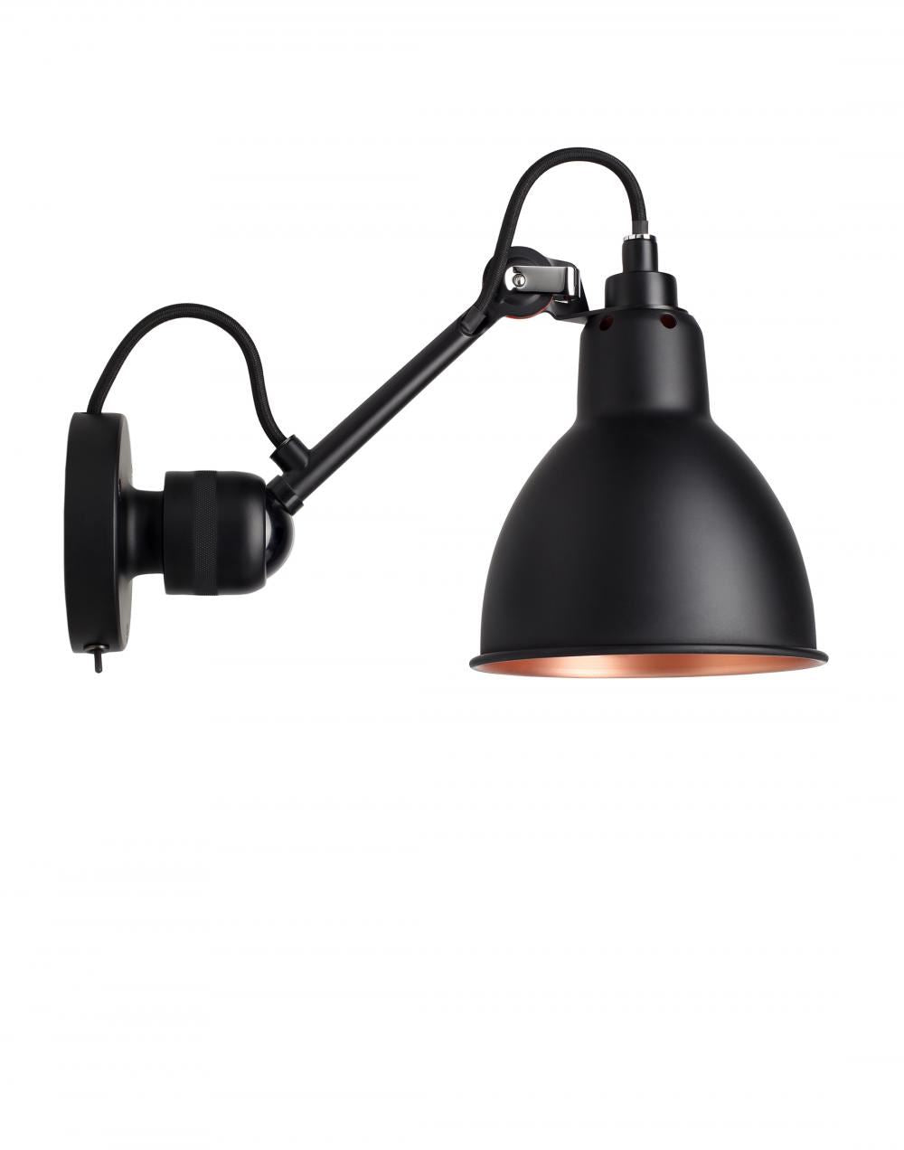 DCW Editions Lampe Gras 304 Small Wall Light - Black Arm