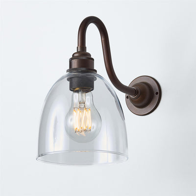 Old School Electric Bell Wall Light : Swan Arm : Bathroom Version