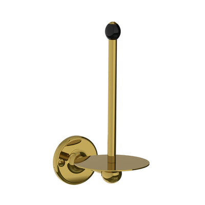 Lefroy Brooks Classic Spare Paper Holder with Black Ceramic Acorn BK4501