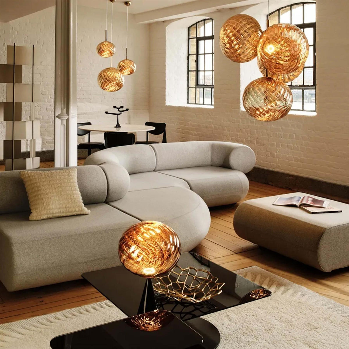 Tom Dixon Whirl Trio Round Cluster Pendant Light