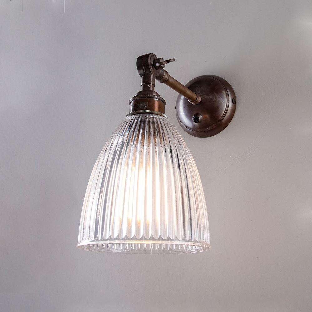 Old School Electric Elongated Prismatic Wall Light - Adjustable Arm