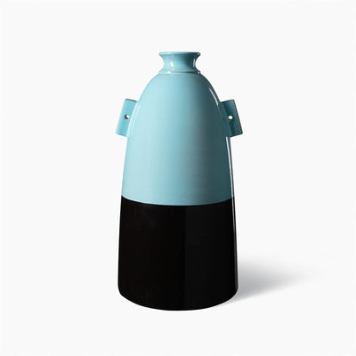 Bitossi Vaso Nero Turchese Riedizioni C