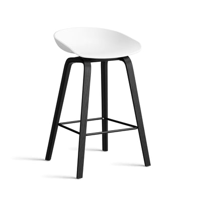 HAY About a Stool 32 Standard Gliders Breakfast Bar Stool, Black Footrest