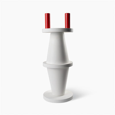 Bitossi Nathalie Du Pasquier - Bianco Matt, Rosso Lucido Sculpture