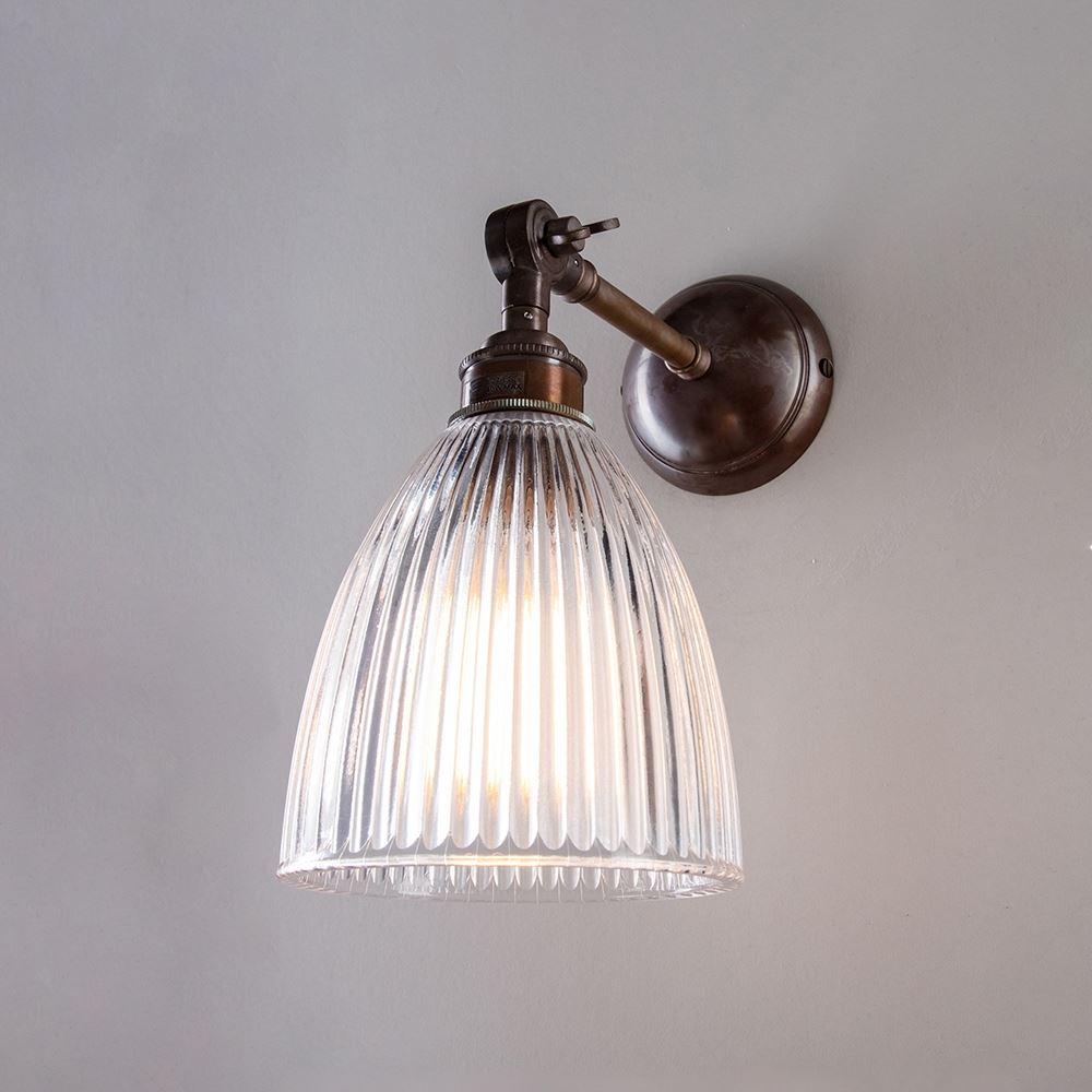 Old School Electric Elongated Prismatic Wall Light - Adjustable Arm