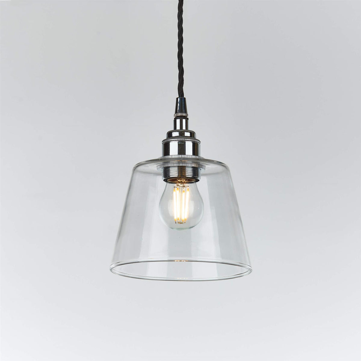 Old School Electric Tapered Blown Pendant Light